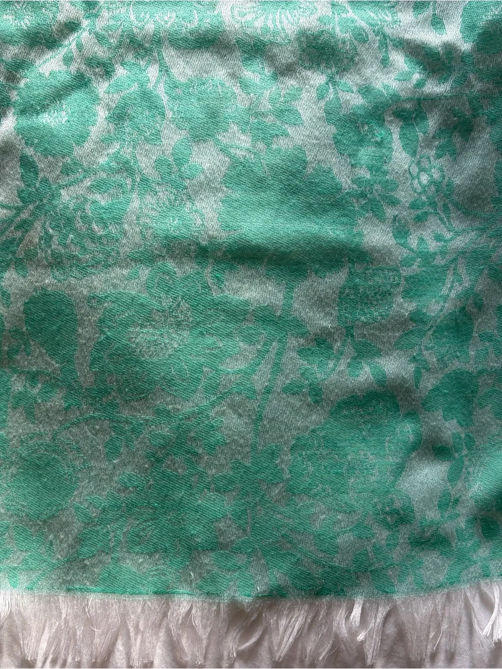Vince Camuto Floral Jacquard Mint Green Scarf